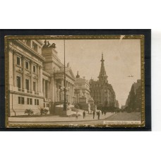 CIUDAD DE BUENOS AIRES ANTIGUA TARJETA POSTAL EL CONGRESO Y CALLAO